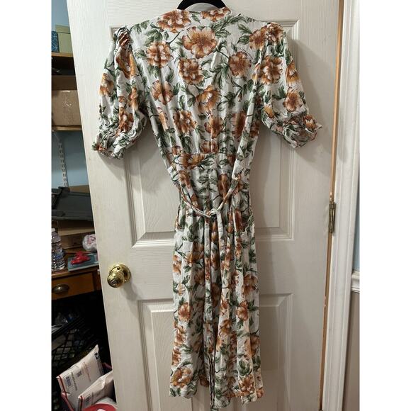 Happy X Nature Floral Wrap Dress With Pockets XS - Picture 4 of 6